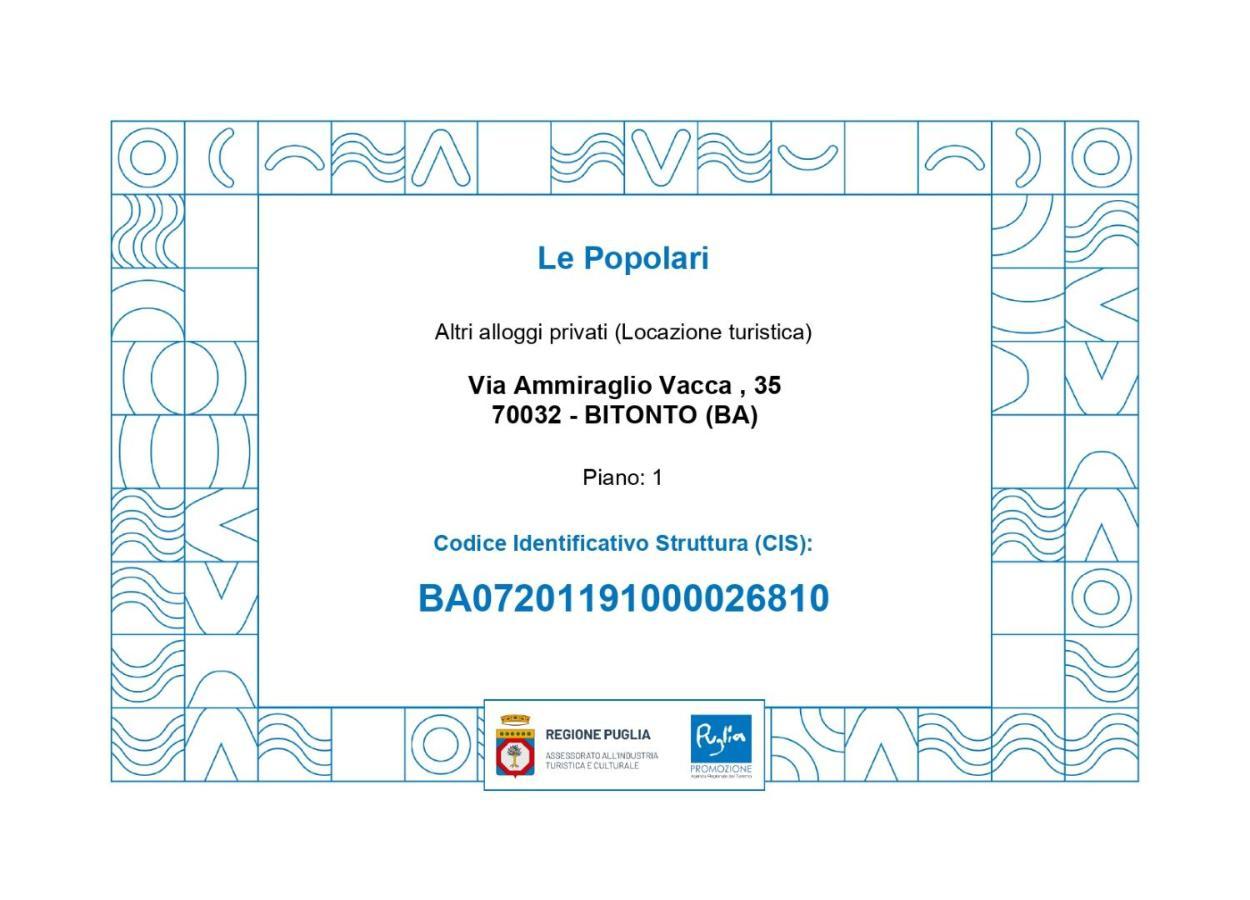 Le Popolari - Appartamento Bitonto Buitenkant foto